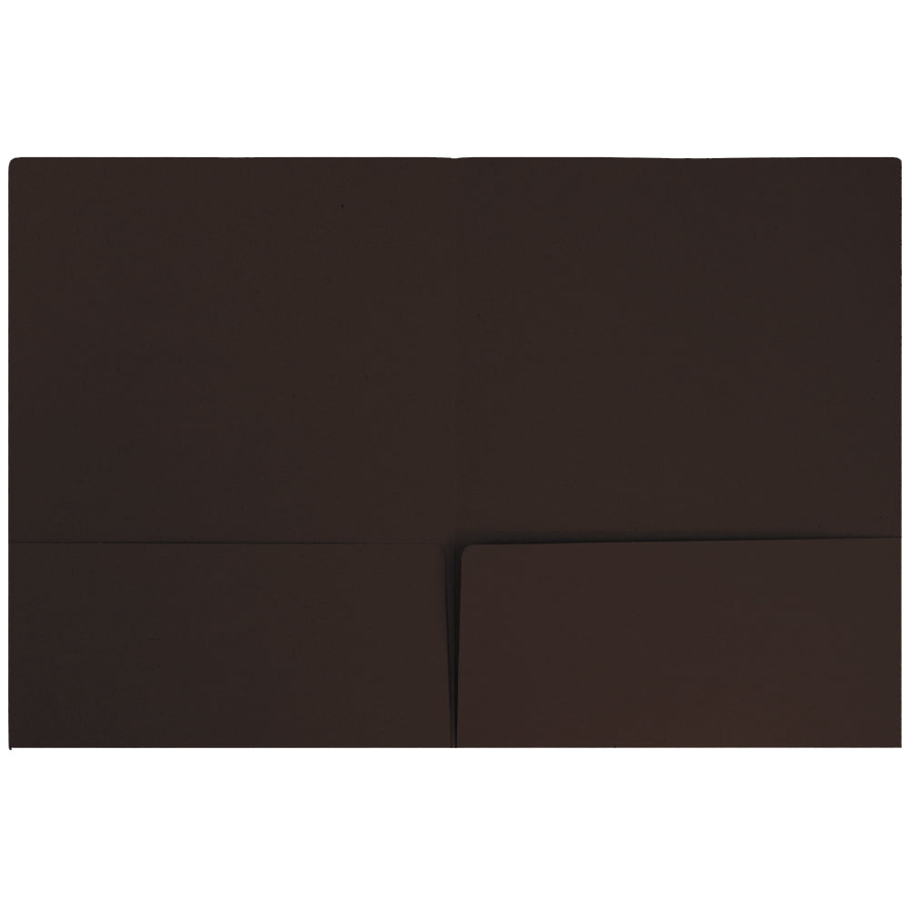 JAM Paper Matte Two Pocket Folders, Brown, 25/Pack