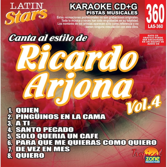 Karaoke Latin Stars 360 Arjona Ricardo Vol. 4