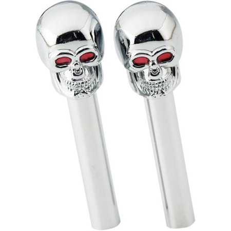 Skull Skulls Door Lock Knobs 2 Pc Set Chrome Skulls Door Lock