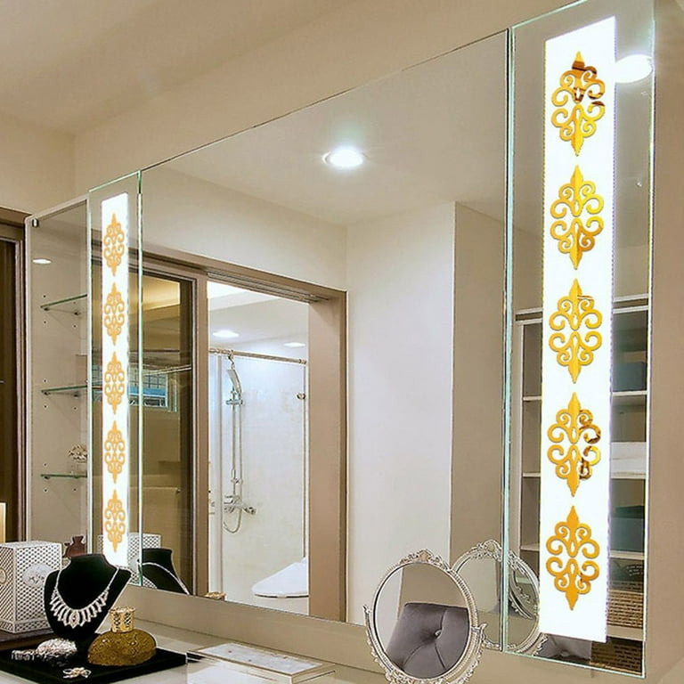 3D Acrylic Mirror Wall Stickers Self Adhesive Waterproof DIY Home Decor