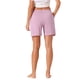 thumbnail image 3 of Pantalones cortos de pijama de modal para mujer INSPIRE CHIC, suaves y cómodos, con bolsillos, pantalones cortos elásticos de boxeador, ropa de dormir XS, rosa, 3 of 6