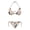 Cartoon Cat Print, variant on Flame Print Two Piece Bikini Set Sexy Backless Swimwear Quick Dry Adjustable Halter Drawstring Vacation Outfit