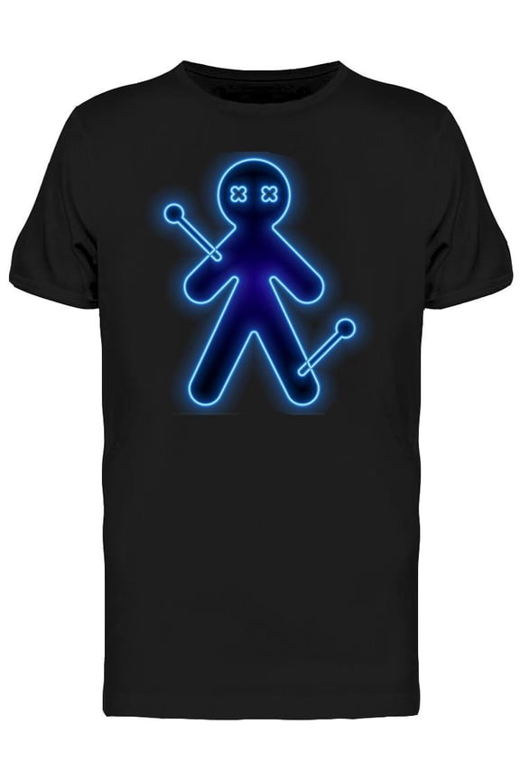 Neon Effect Voodoo Doll T-Shirt Men -Image by Shutterstock, Male XX-Large