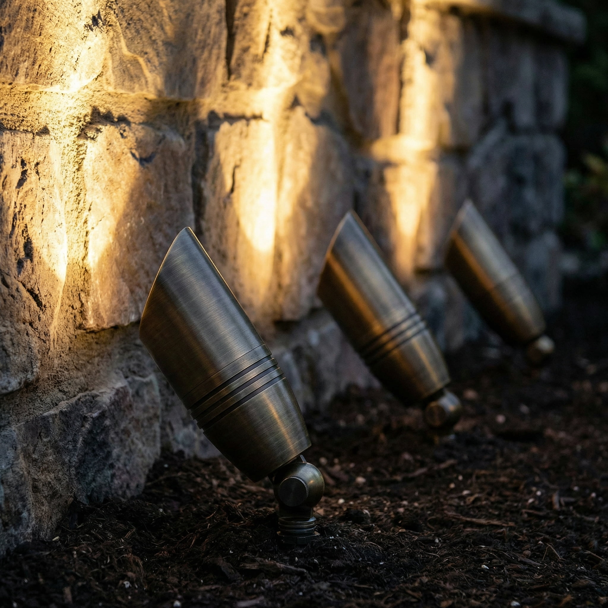 LNC 6W Solid Bronze LED Outdoor Spotlight 2700K Warm White 490 Lumens for Low Voltage Landscape Lighting of Yard, Lawn, Garden, Patio, Trees & House