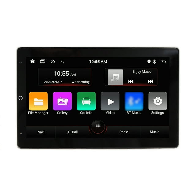 Zootealy 10.1 Inch Rotating Screen Single Spindle Car MP5 Wireless CarPlay GPS Navigation HD Rear View MP5 Player YT-9930 (1G+32G)