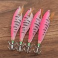 thumbnail image 4 of 4Pcs Artificial Simulation Fish Lure Bait Fishing Tackle Dual Squid Hook with Luminous Stick Slot(pink ), 4 of 8