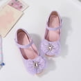 thumbnail image 6 of Quealent Girls Dress Shoes Mary Jane Heels Flower Wedding Party Back to School Pump Shoes for Toddler Little Kid Purple for Size 11.5, 6 of 9
