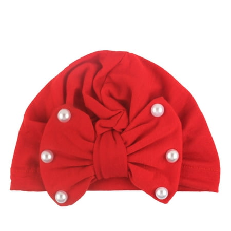 

Hunpta Hats For Kids Newborn Baby Boy Girl Solid Bow Tie Knotted Hat Beanie Headwear Cap Hat