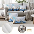 thumbnail image 6 of Blue Pumpkin Fall Outdoor Waterproof Pillow Covers, Thanksgiving Botanical Pastoral Decorative Rectangle Throw Pillowcase Sofa Cushion Sham for Patio/Couch/Chair, 20"x12" 2 Pack, 6 of 8