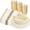 Ivory, variant on 210PCS Ivory Plastic Plates for 30 Guests - Gold Plastic Plates, Platos Para Fiestas Elegantes Desechables, Disposable Plate for Party and Wedding