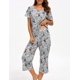 thumbnail image 2 of Conjuntos de pijama para mujer con pantalones capri, 2 of 7