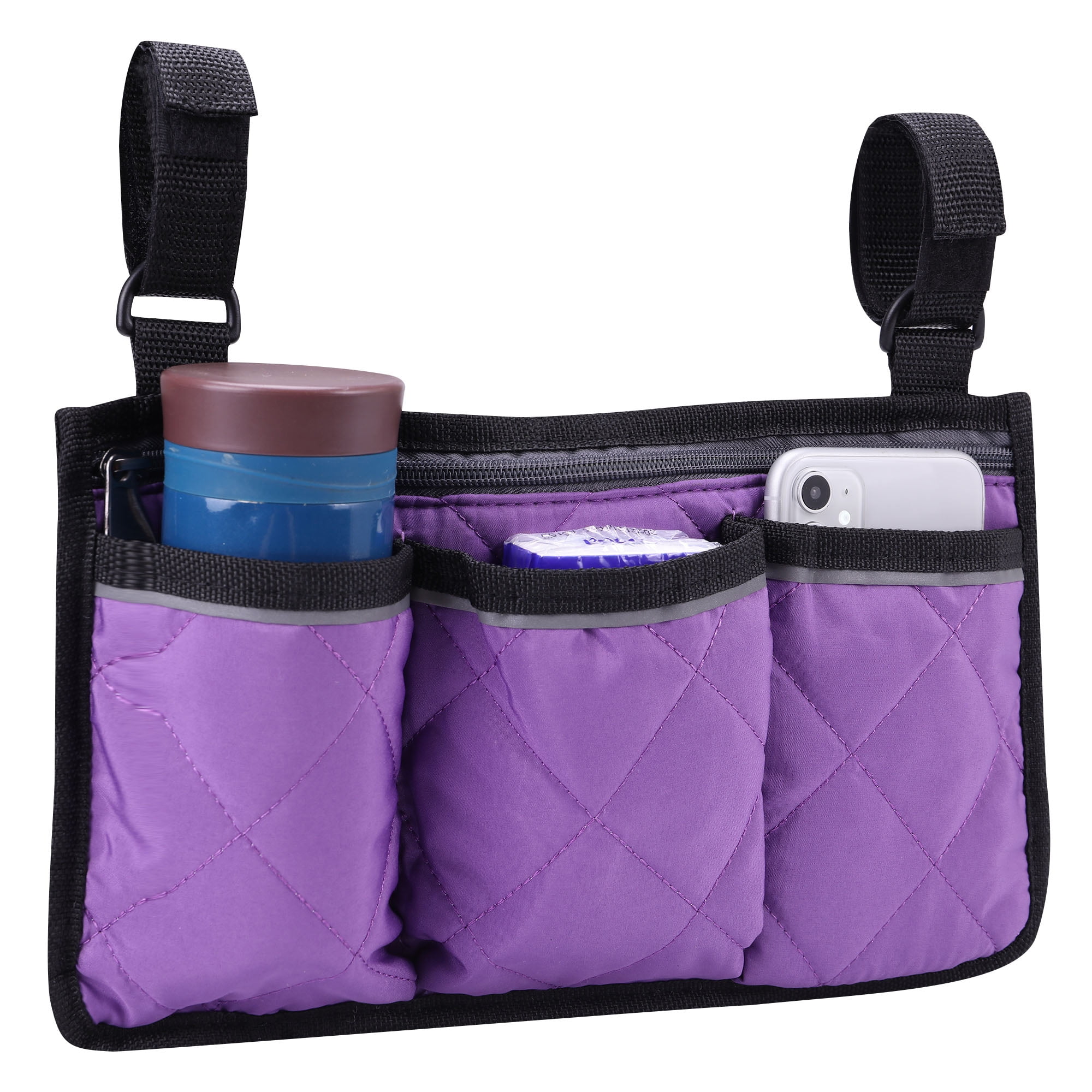 YouLoveIt Wheelchair Side Organizer Storage Bag Waterproof Armrest