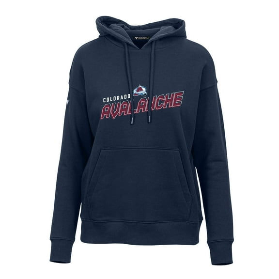 Women's Levelwear Navy Colorado Avalanche Adorn Premier 2.0 Fleece Pullover Hoodie