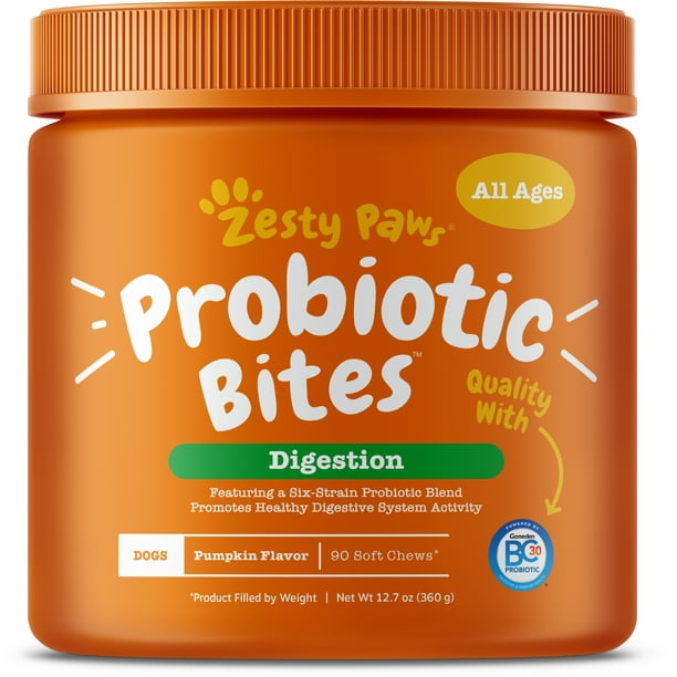 Zesty Paws Probiotic for Dogs, With Natural Digestive Enzymes