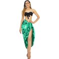 thumbnail image 2 of HAPPY BAY Women's Beachwear Summer Bikini Wraps Beach Wrap Sarong Skirt Swimsuit Swim Cover ups for Swimwear Women One Size Shamrock Green_M744, 2 of 3