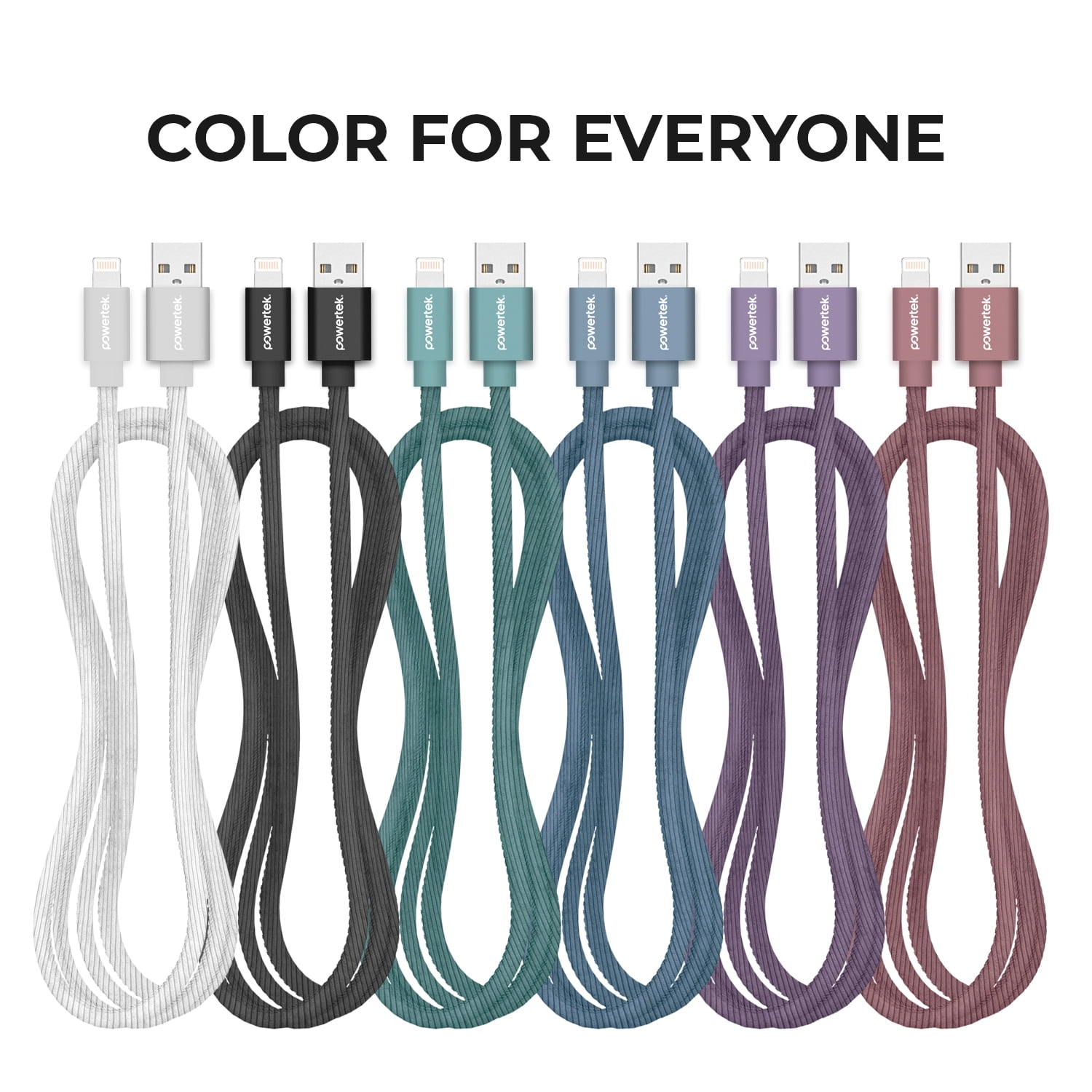 Liquipel Powertek Corduroy USB-A to Lightning - Purple