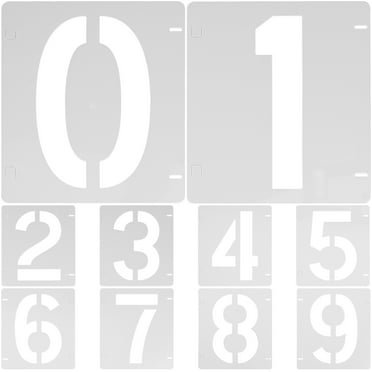 Voiceine 10 Sheets Numbers Stencils for Painting Plastic Painting Stencils Farmhouse Stencil Number Templates