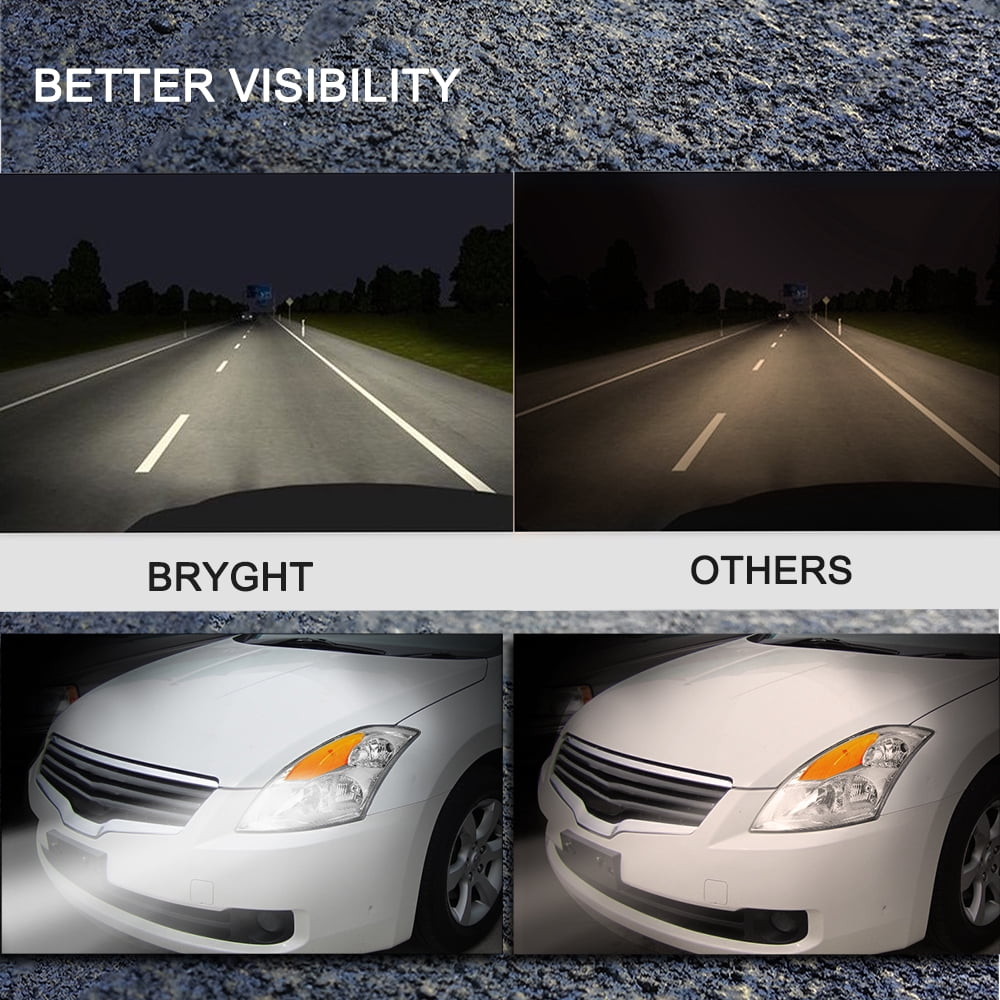 BRYGHT-Chrome Headlights For 2007 2008 2009 Nissan Altima Chrome Housing Amber Corner Headlights Lamps