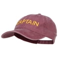 thumbnail image 2 of 3D Captain Embroidered Washed Buckle Cap - Maroon OSFM, 2 of 5