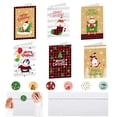 thumbnail image 1 of Tarjetas de Navidad con sobres, tarjetas de felicitación navideñas con sobres, 6 diseños surtidos, tarjetas de Feliz Navidad con pegatinas de sello, 1 of 4