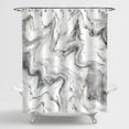 thumbnail image 5 of Small Stall Shower Curtain 36 x 72, Half Narrow Abstract Grey Marble Shower Curtain, Modern Luxury Art Waterproof Fabric Shower Curtain for Bathroom Decor, 5 of 5