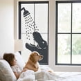 thumbnail image 2 of Dinosaurs Showering Window Privacy Film, Modern Abstract Art Funny Animals Static Cling UV Sun Blocking Tint Film Heat Control Windows Films for Bedroom Bathroom, Window Stickers 23.6"x59", 2 of 7