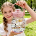 thumbnail image 4 of 2Pack Girls' High-End Appearance Customized Straw Cups Cute Plastic Cups High Capacity Wide Water Bottle — In Stock Stylish Cup For And Students Water Bottle For Children Water Bottle1100Ml, 4 of 9