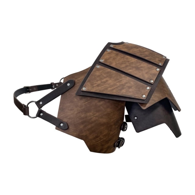 Cinturón de encogimiento de hombros gótico Steampunk armaduras de un solo hombro arnés de pecho de caballero vestido de fiesta protector de hombro PU