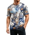 thumbnail image 4 of Halloween Shirt Mens Short Sleeve Funny Halloween Tees Crewneck Pumpkin Print Tops Casual Halloween Shirts for Men, 4 of 5