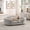 Beige Foam, variant on LHSHID OVERSIZED Size Oval Semi-Enclosed Dog Sofa-Durable Linen Material,Button-Tufted Backrest,High-Center Low-Sides Support Plush Comfort-Dark Gray