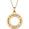 Personalized Planet Family 14kt Gold over Sterling Silver Name & Birthstone Disc Necklace