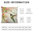 thumbnail image 5 of Nawypu  Pillow Covers Flying Hummingbird and Pink Flowers Oil Painting 18X18 Inch,Throw Pillow Covers Decor for Couch Bedroom Living for Men Women Pack of, 5 of 5