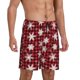 thumbnail image 2 of Balery Snowflake red plaid Pantalones cortos de pijama de punto de algodón para hombre con cinturilla y bolsillos-4X-Large, 2 of 6
