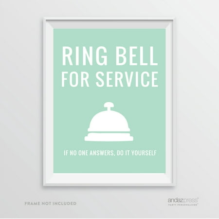 Laundry Room, Ring Bell for Service…, Mint Green Laundry Room Wall Art Decor Graphic (The Best Of Art Bell)