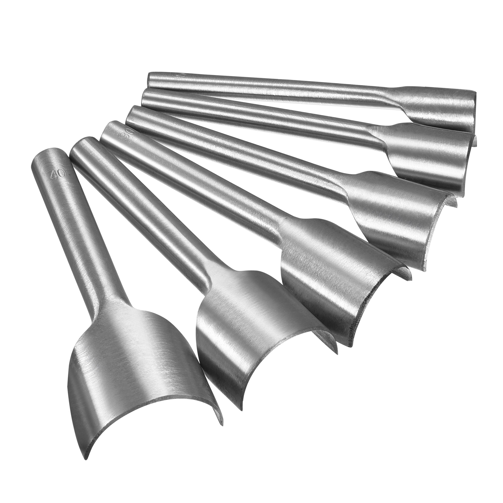 HalfRound Leather Cutter Punch 1540mm Strap End Punch Tool Set 6 Pack