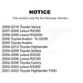 thumbnail image 2 of TOR Front Rear Suspension Stabilizer Bar Link Kit for Car Toyota Venza Highlander Camry Lexus RX350 RX330 Solara RX400h ES330 Avalon ES300 - Left Right Side (Driver Passenger) KTR-102141, 2 of 2