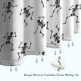 thumbnail image 6 of White Dancing Skeleton Pattern Shower Curtain 36"x72" ,Bathroom Decorative Shower Curtains Set with 12 Hooks,Modern Waterproof Washable Shower Curtain, 6 of 6