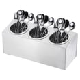 thumbnail image 1 of Unique Bargains Stainless Steel Cylinder Flatware Silverware Utensil Holder Countertop Flatware Organizer (3 Holes), 1 of 6