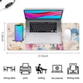 thumbnail image 5 of Long Mouse Pads for Desk,Pioneer Flower Floral Print Pattern Desk Mats on Top Of Desks, Desk Mouse Pad Extra Large with 3mm Non-Slip Base and Stitched Edge for Gaming,Office,Work,Home 31.5"x11.8", 5 of 6