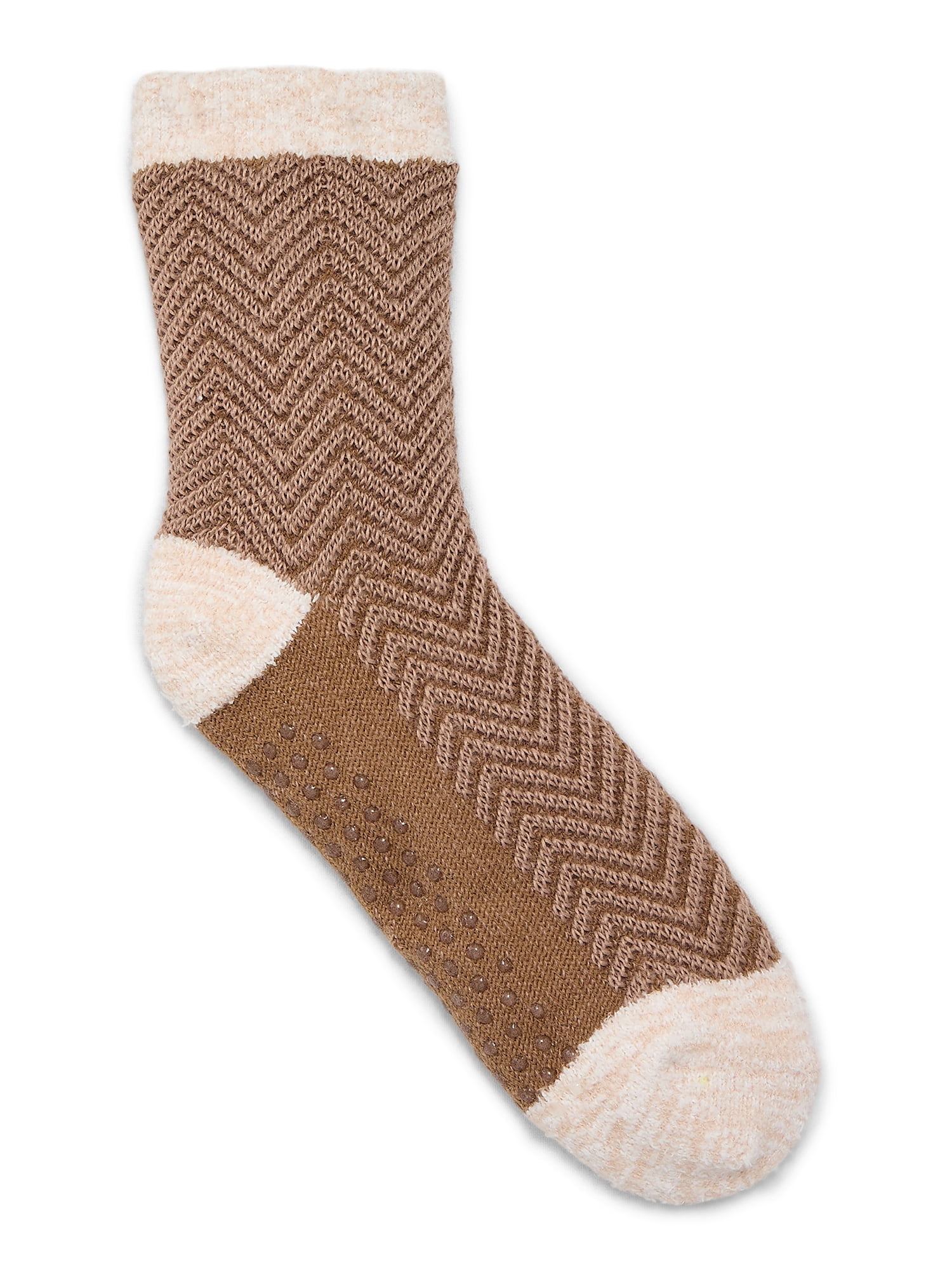 Joyspun Women's Double Layer Crew Lounge Socks, 3-Pack, Fits Shoe Sizes 4-10