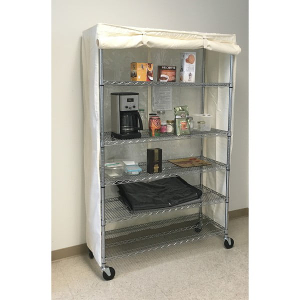 Covered Living Storage Shelving Unit, Storage Shelves With Cover
