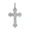 thumbnail image 4 of 14k White Gold Lord Jesus Christ Crucifix Holy Cross Necklace Charm Pendant Religious Inri Budded, 4 of 8