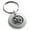 Silver, variant on Stainless Steel Koi Fish Yin Yang Engraved Small Medallion Circle Charm Keychain Keyring