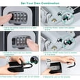 thumbnail image 5 of Key Lock Box, 4 Digit Combination Key Storage Lock Box with Code, 5 of 5