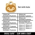 thumbnail image 2 of Round Cat Face Shocked Wood Mini Charms Shapes DIY Craft Jewelry - With Hole - 25mm (7pcs), 2 of 7