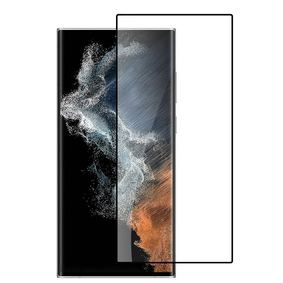 For Samsung Galaxy S24 Ultra Bulk White Paper Card Package Black Edged Tempered Glass Black