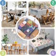 thumbnail image 4 of Colorful Patchwork Pioneer Flower Pattern Square Tablecloth,Waterproof Square Table Cover,Wipeable Spillproof Washable Table Cover for Home Kitchen Party Decor 60"x60"(152x152cm), 4 of 6