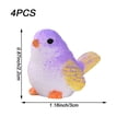 thumbnail image 7 of Jiibva 4pcs Miniature Bird Figurines Small Bird Models Simulated Animals Ornaments Artificial Miniature Animal Model Birds Craft Bird, 7 of 7