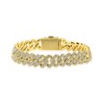 thumbnail image 1 of JeenMata Pulsera de Eslabones Cubanos Amarillos para Hombre Joyería de Lujo, 1 of 6