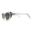 thumbnail image 6 of Womens Luxe Mod Fashion Cat Eye Beveled Thick Plastic Sunglasses Grey - Brown, 6 of 8